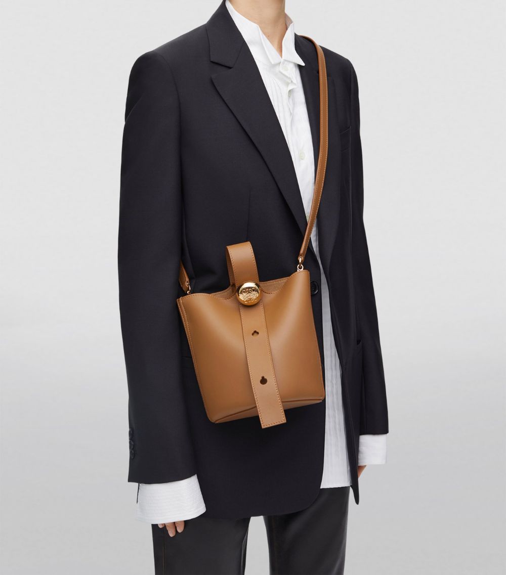 Loewe Loewe Mini Leather Pebble Bucket Bag