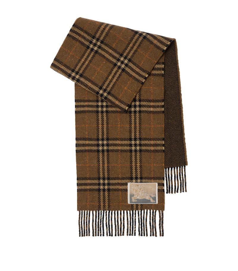 Burberry Burberry Cashmere-Wool Reversible Check Scarf