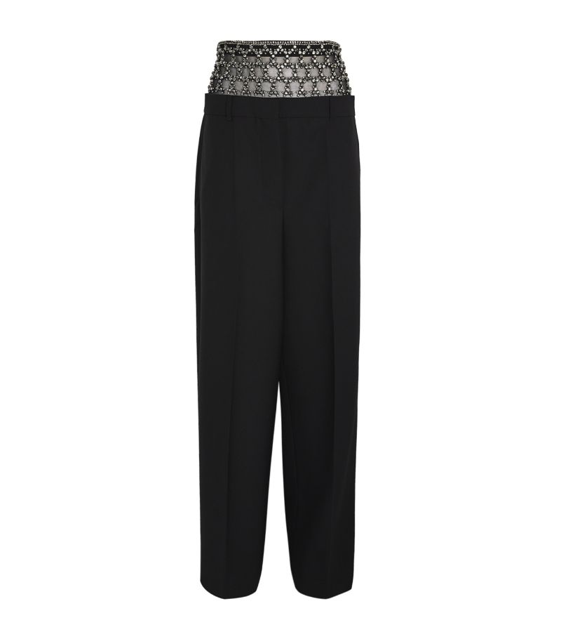 Stella McCartney Stella Mccartney Crystal-Embellished Tailored Trousers