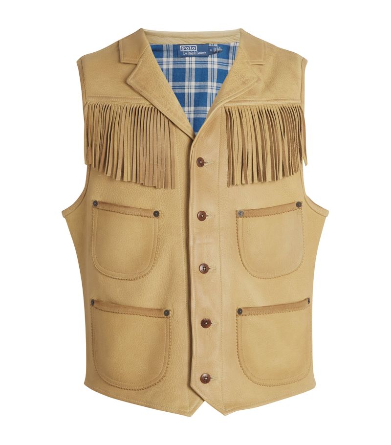 Polo Ralph Lauren Polo Ralph Lauren Deerskin Fringe Waistcoat