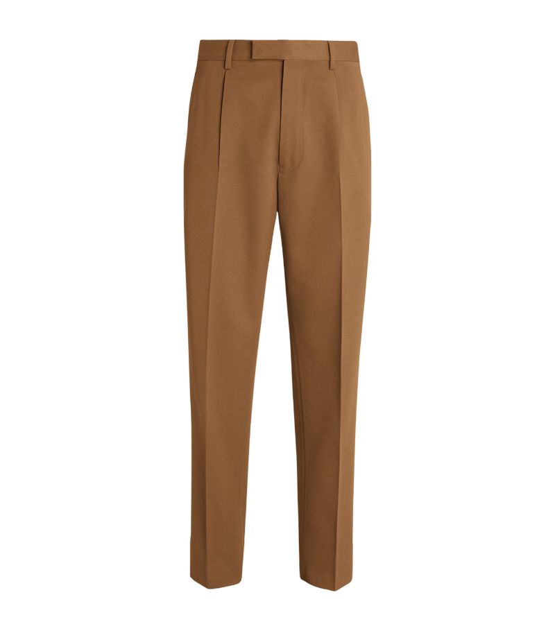 zegna Zegna Cotton-Wool Tailored Straight Trousers