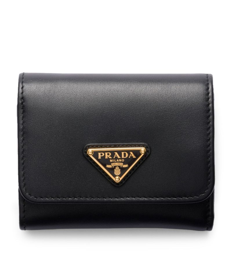 Prada Prada Small Leather Triangle Wallet