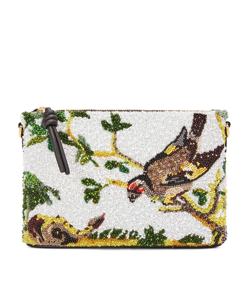 Loewe Loewe Small Beaded Goldfinch Tapestry Pouch