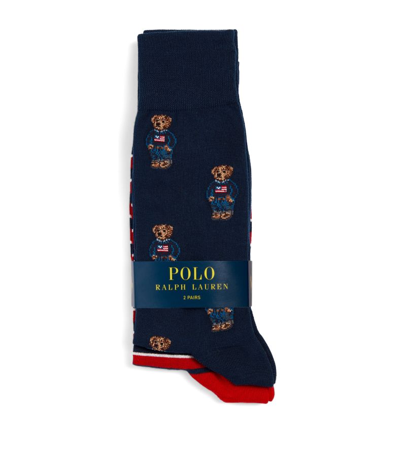 Polo Ralph Lauren Polo Ralph Lauren Polo Bear Striped Socks (Pack Of 2)