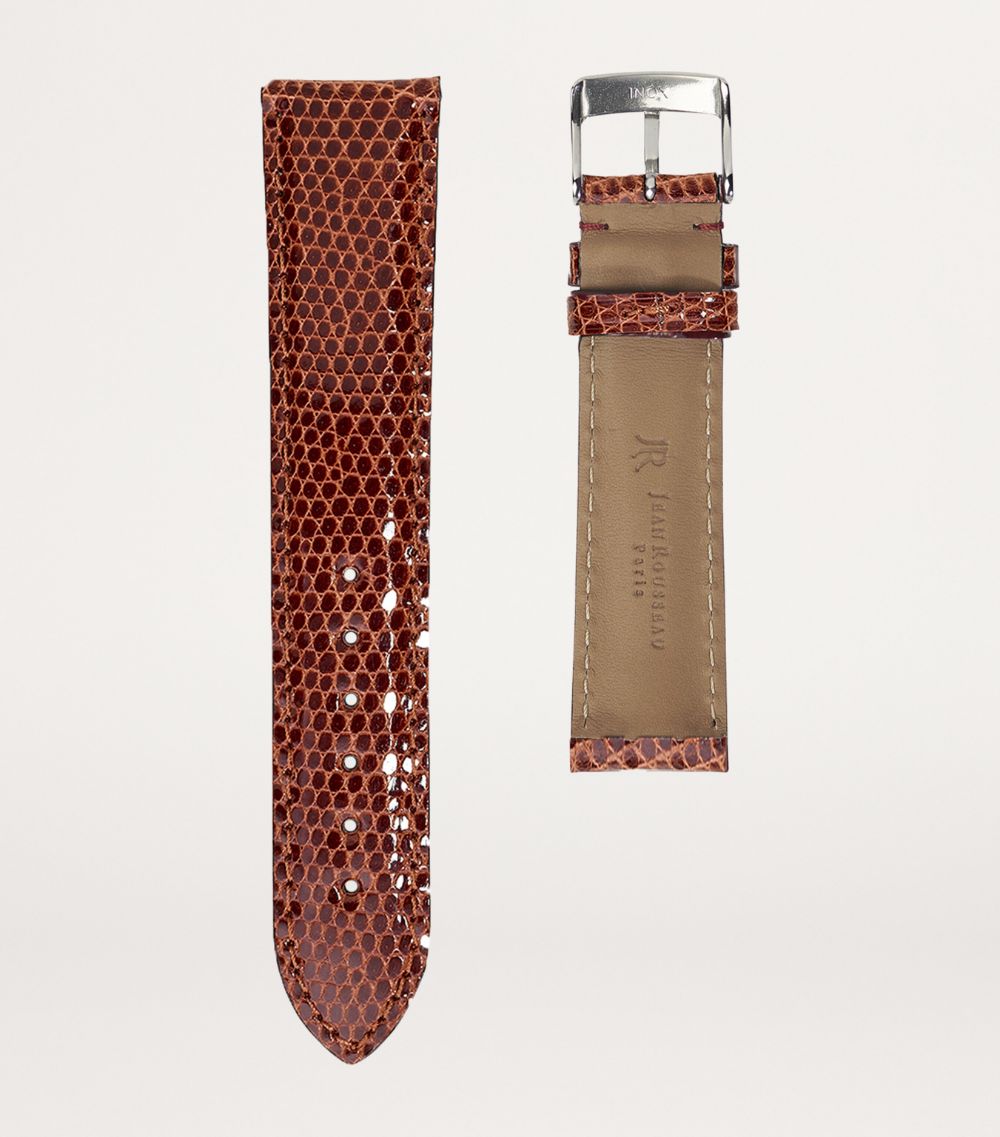 Jean Rousseau Jean Rousseau Classic Leather Lizard-Pattern Watch Strap (18Mm)