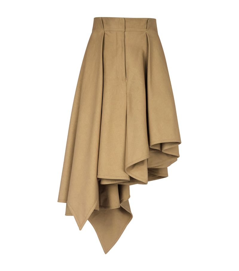 Balmain Balmain Pleated Asymmetric Midi Skirt