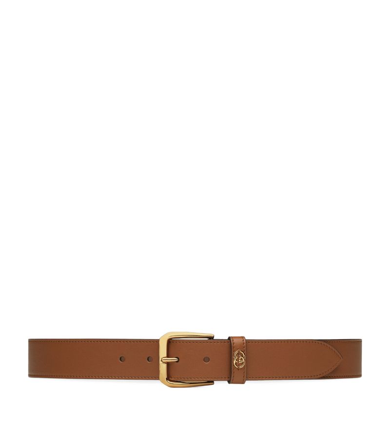 Gucci Gucci Leather Interlocking G Belt