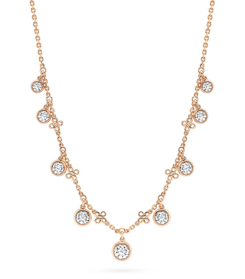 Boodles Boodles Medium Rose Gold And Diamond Beach Necklace