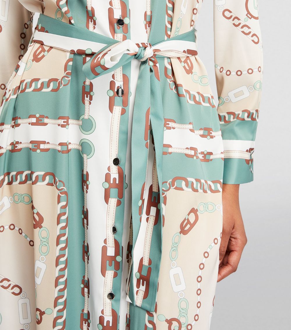 D.Exterior D.Exterior Chain Print Belted Shirt Dress