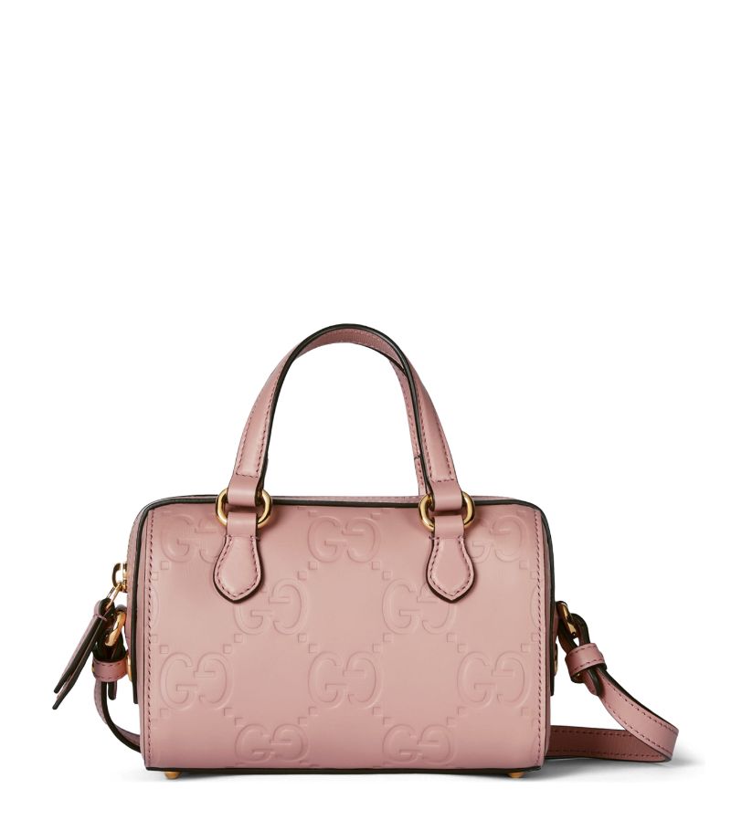 Gucci Gucci Super Mini Leather Gg Top-Handle Bag