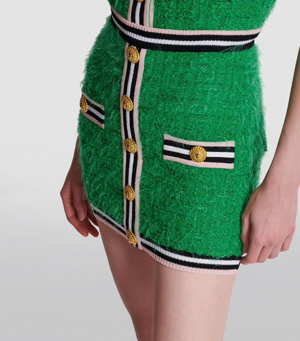 Balmain Balmain Monogram Knit Mini Skirt