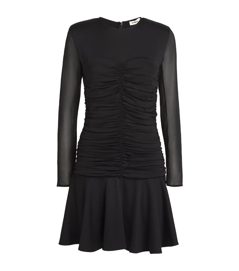  Sandro Draped Mini Dress