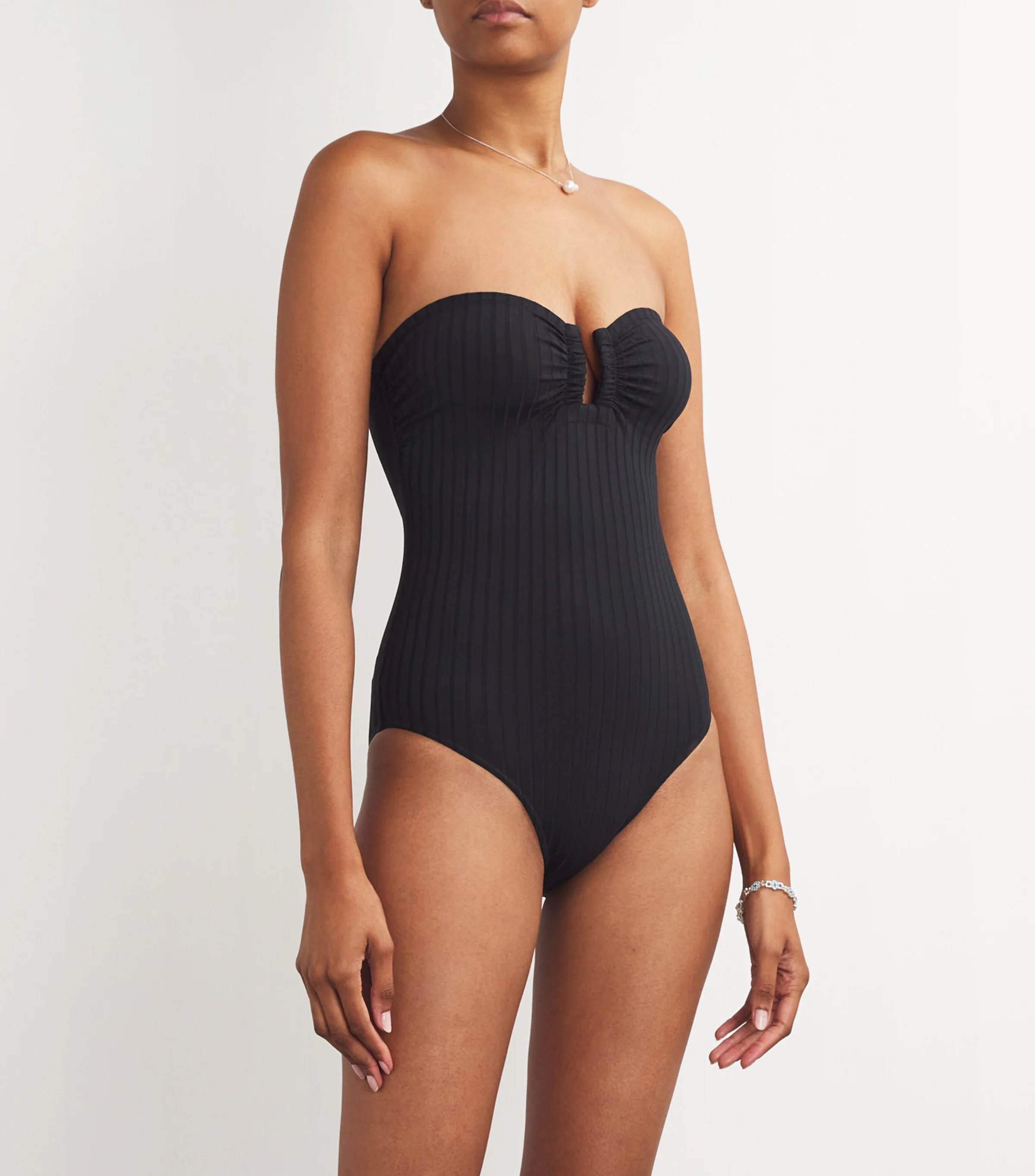 Eres Eres Ribbed Bossa Bandeau Swimsuit