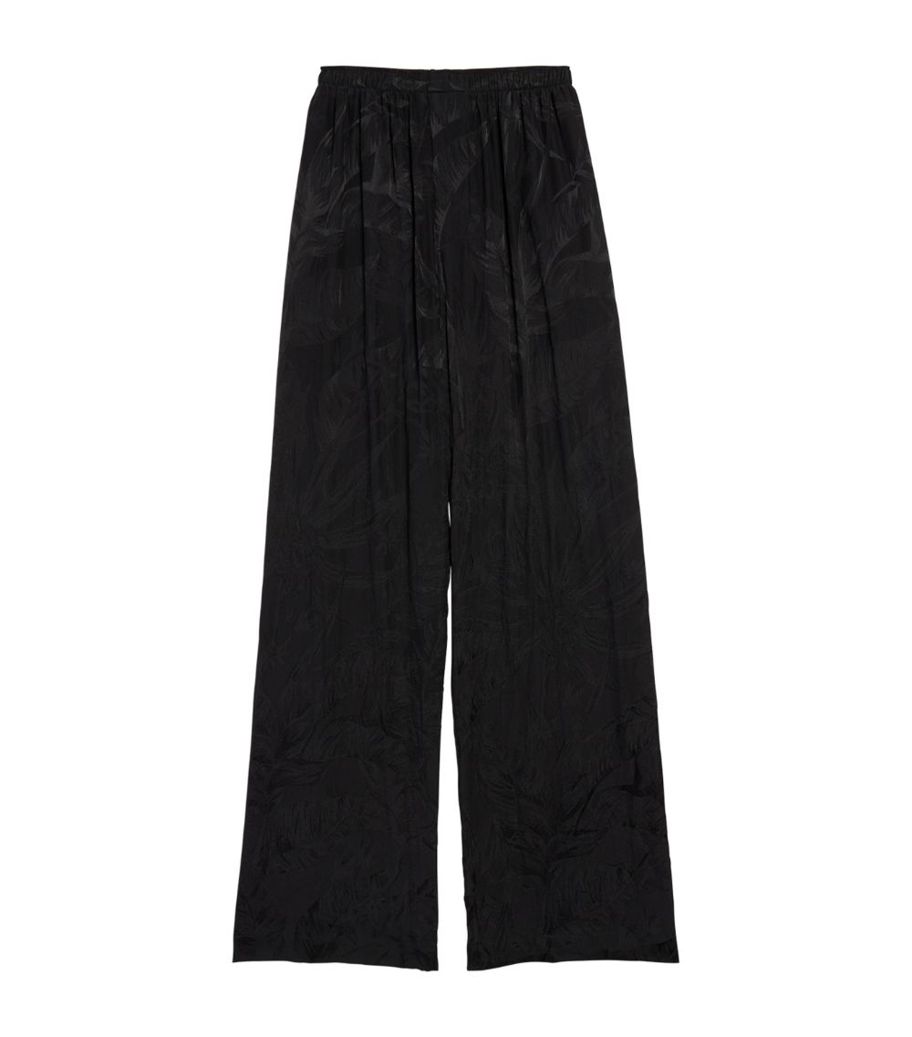 Balenciaga Balenciaga Silk Foliage Pattern Trousers