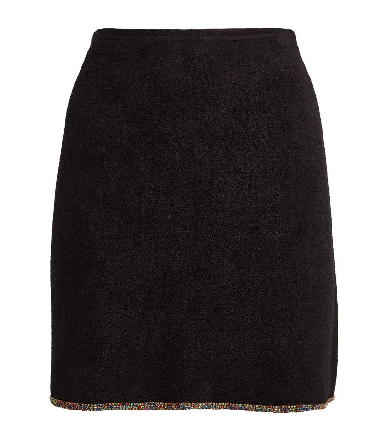  Sandro Velvet Embellished Mini Skirt