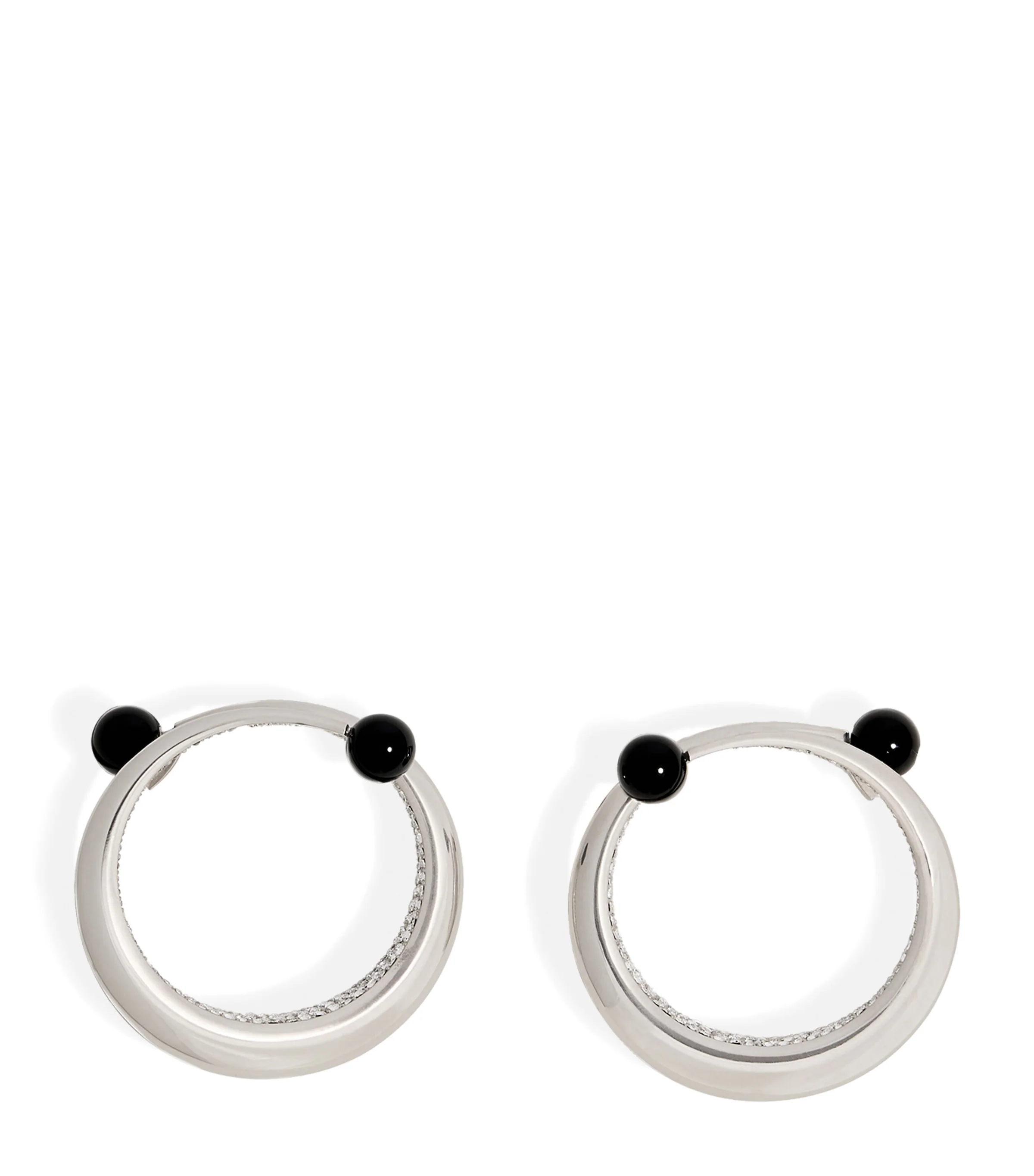  Schiaparelli Rhinestone Hoop Earrings