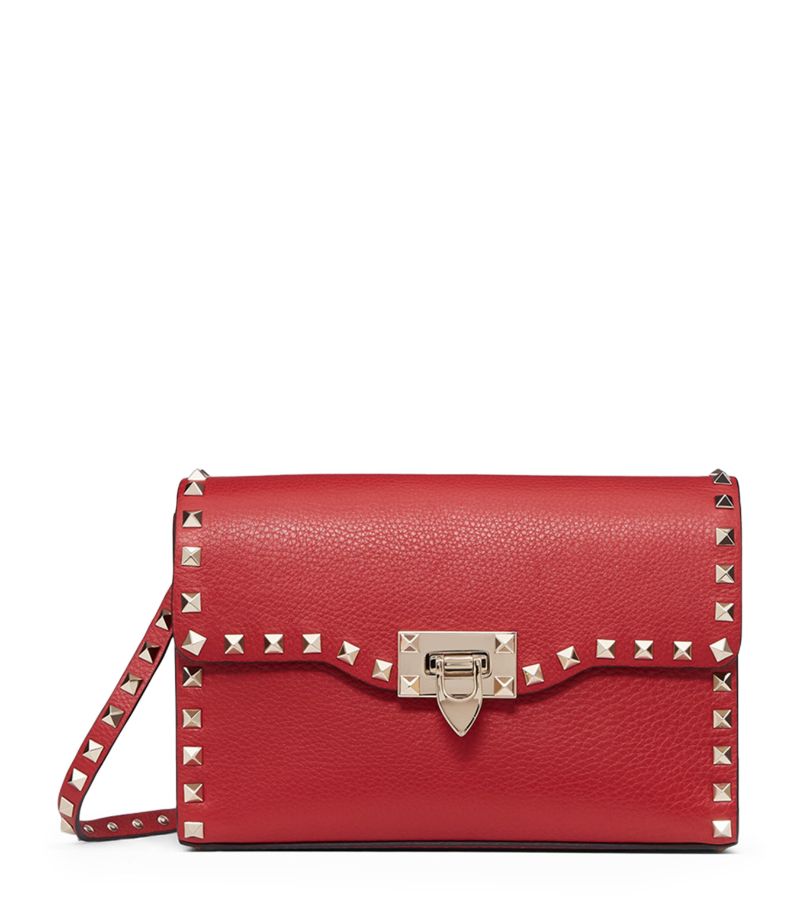 VALENTINO GARAVANI Valentino Garavani Calf Leather Rockstud Alcove Shoulder Bag