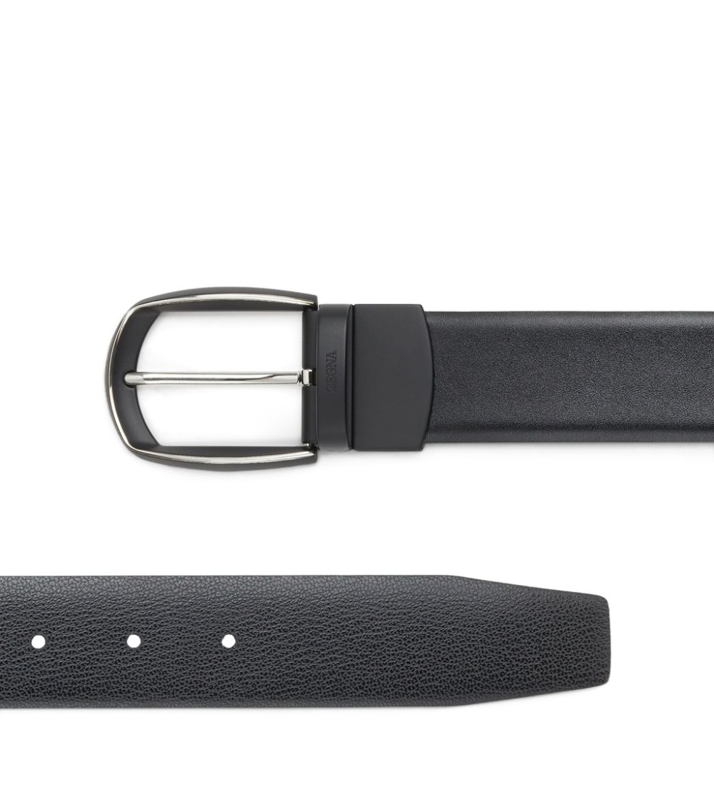 zegna Zegna Leather Reversible Belt