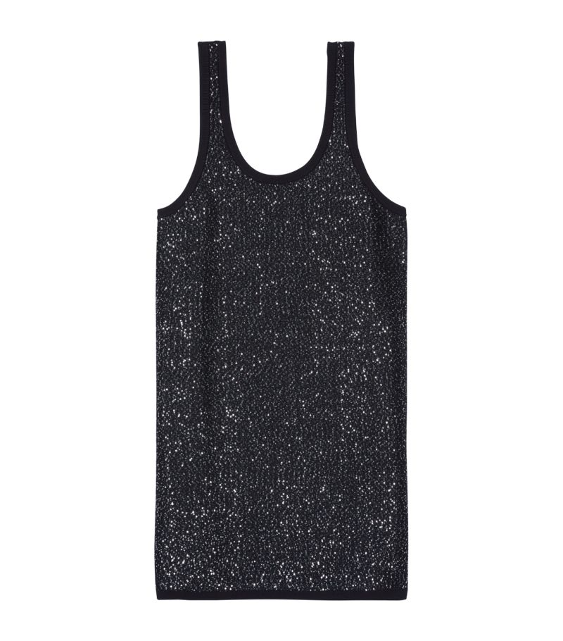 The Kooples The Kooples Sequinned-Knit Mini Dress