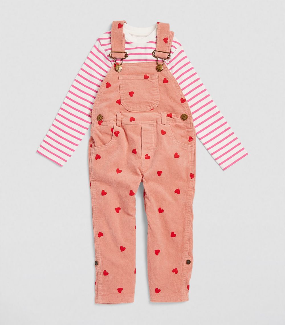 Dotty Dungarees Dotty Dungarees Corduroy Heart Dungarees (6-24 Months)