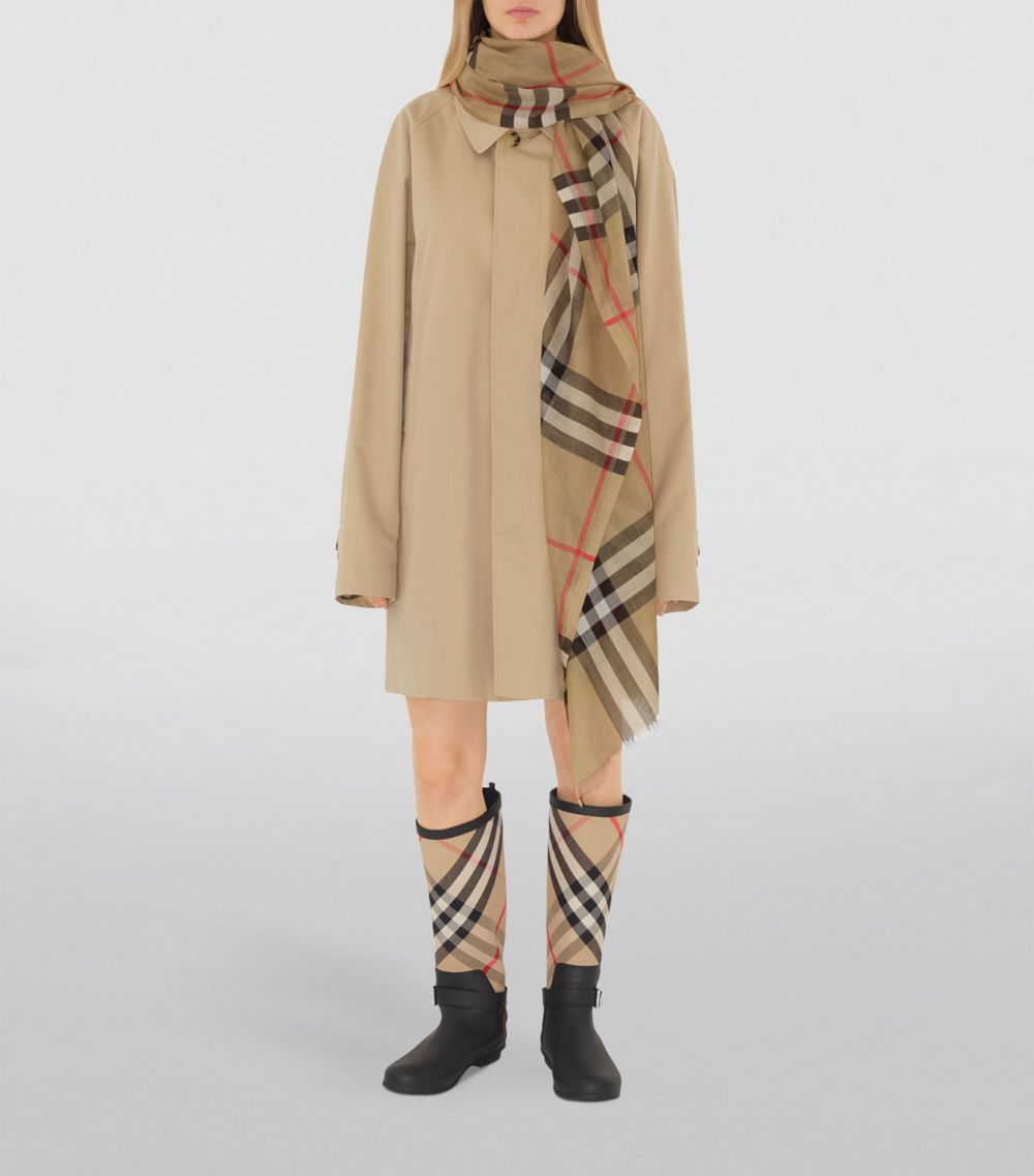 Burberry Burberry Wool-Silk Check Scarf