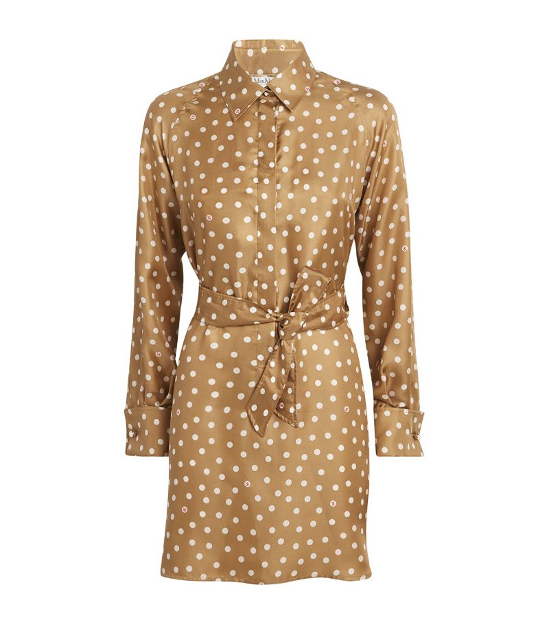 Max Mara Max Mara Silk Polka-Dot Mini Dress