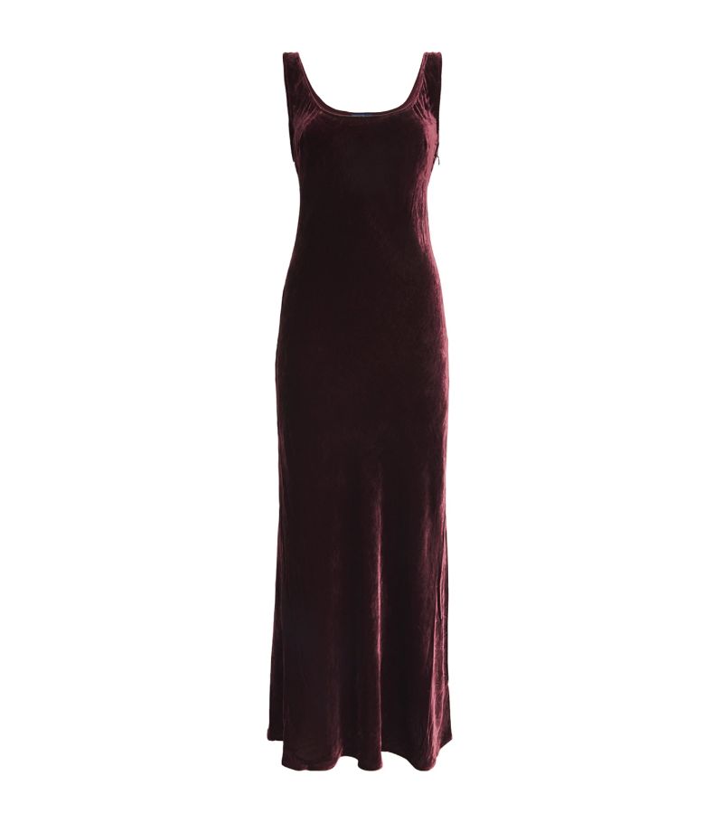 Polo Ralph Lauren Polo Ralph Lauren Silk-Blend Velvet Maxi Dress