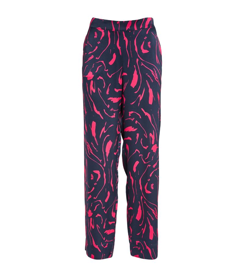 Asceno Asceno Silk Patterned London Pyjama Bottoms