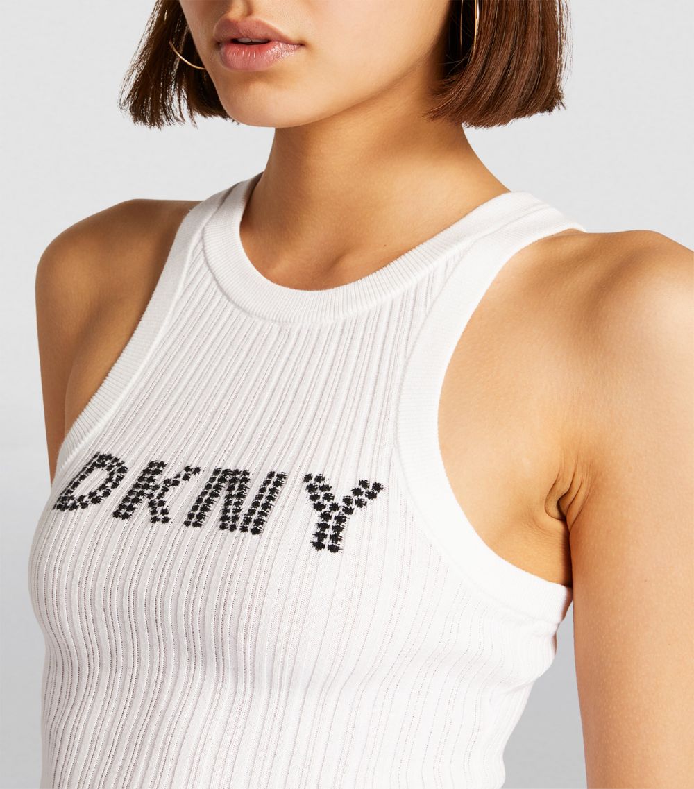 DKNY Dkny Ribbed Logo Tank Top
