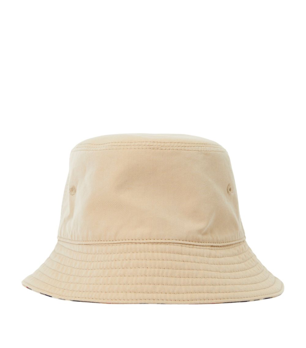 Burberry Burberry Kids Gabardine Reversible Bucket Hat