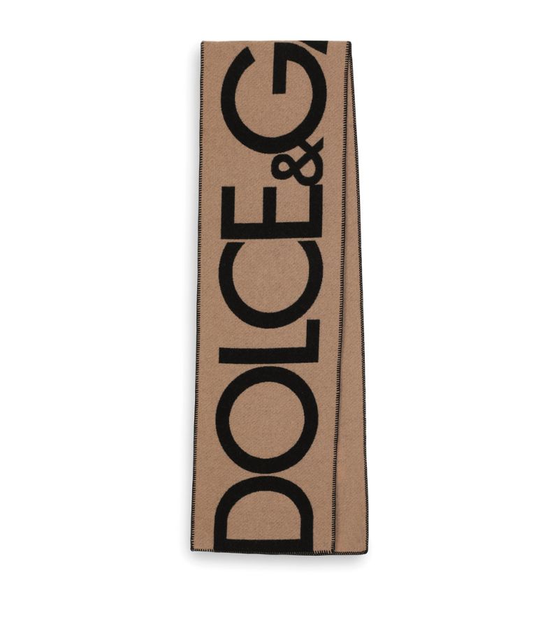 Dolce & Gabbana Dolce & Gabbana Wool-Blend Logo Scarf