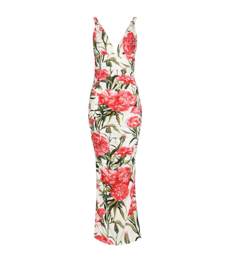 Dolce & Gabbana Dolce & Gabbana Silk-Blend Floral Midi Dress