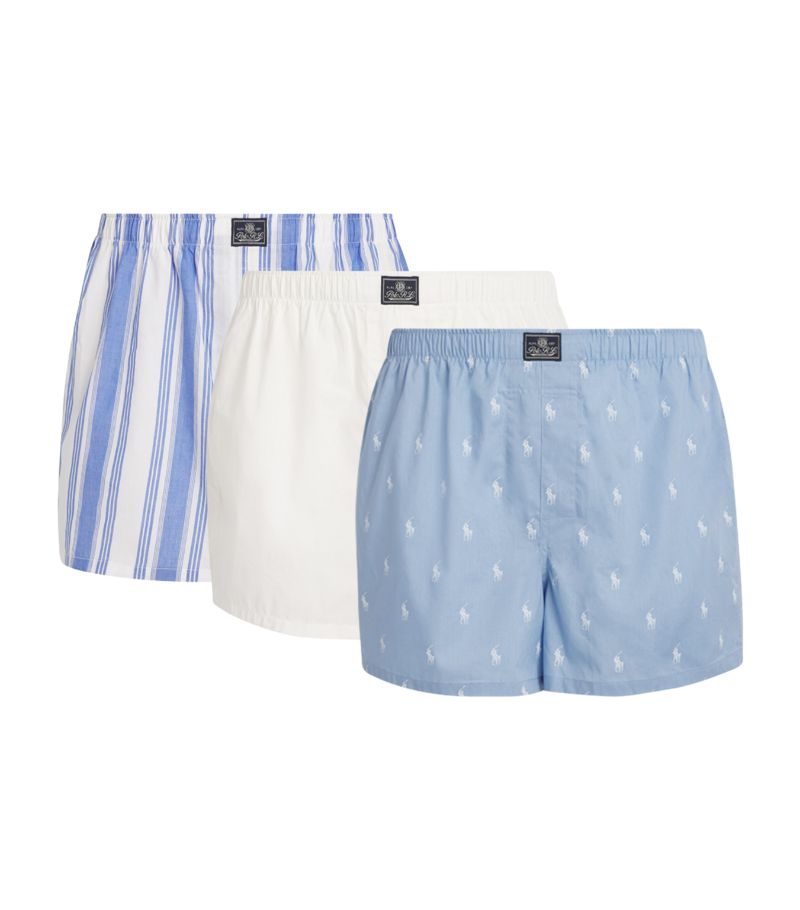 Polo Ralph Lauren Polo Ralph Lauren Cotton Woven Boxers (Pack Of 3)