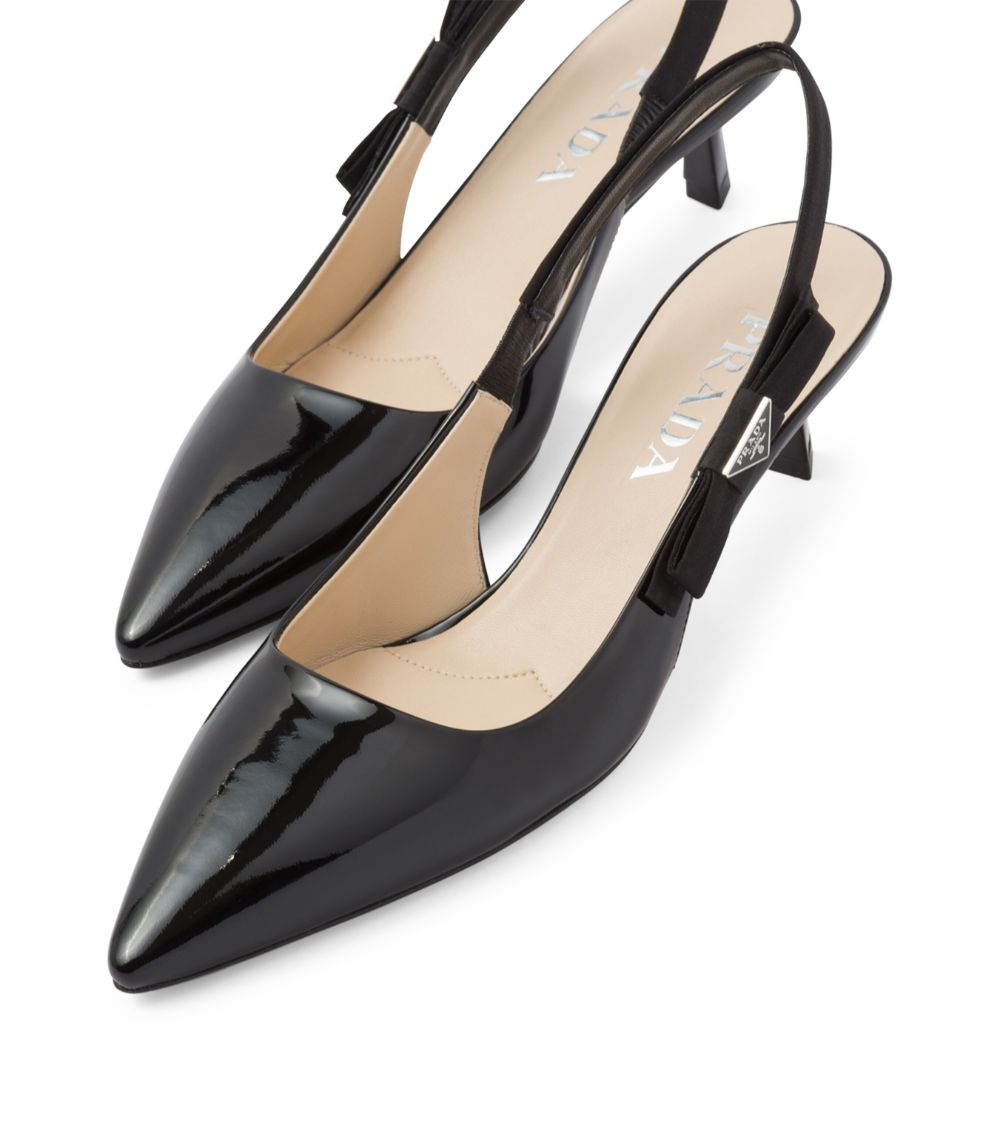 Prada Prada Patent Leather Slingback Pumps 45