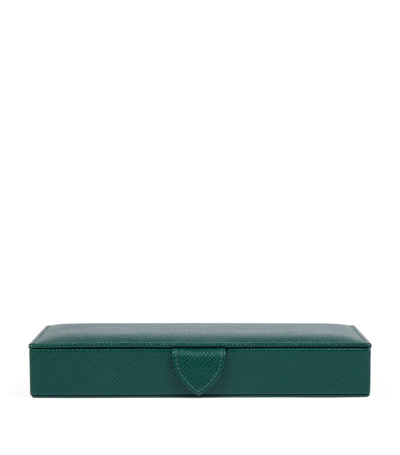 Smythson Smythson Leather Panama Cufflink Box