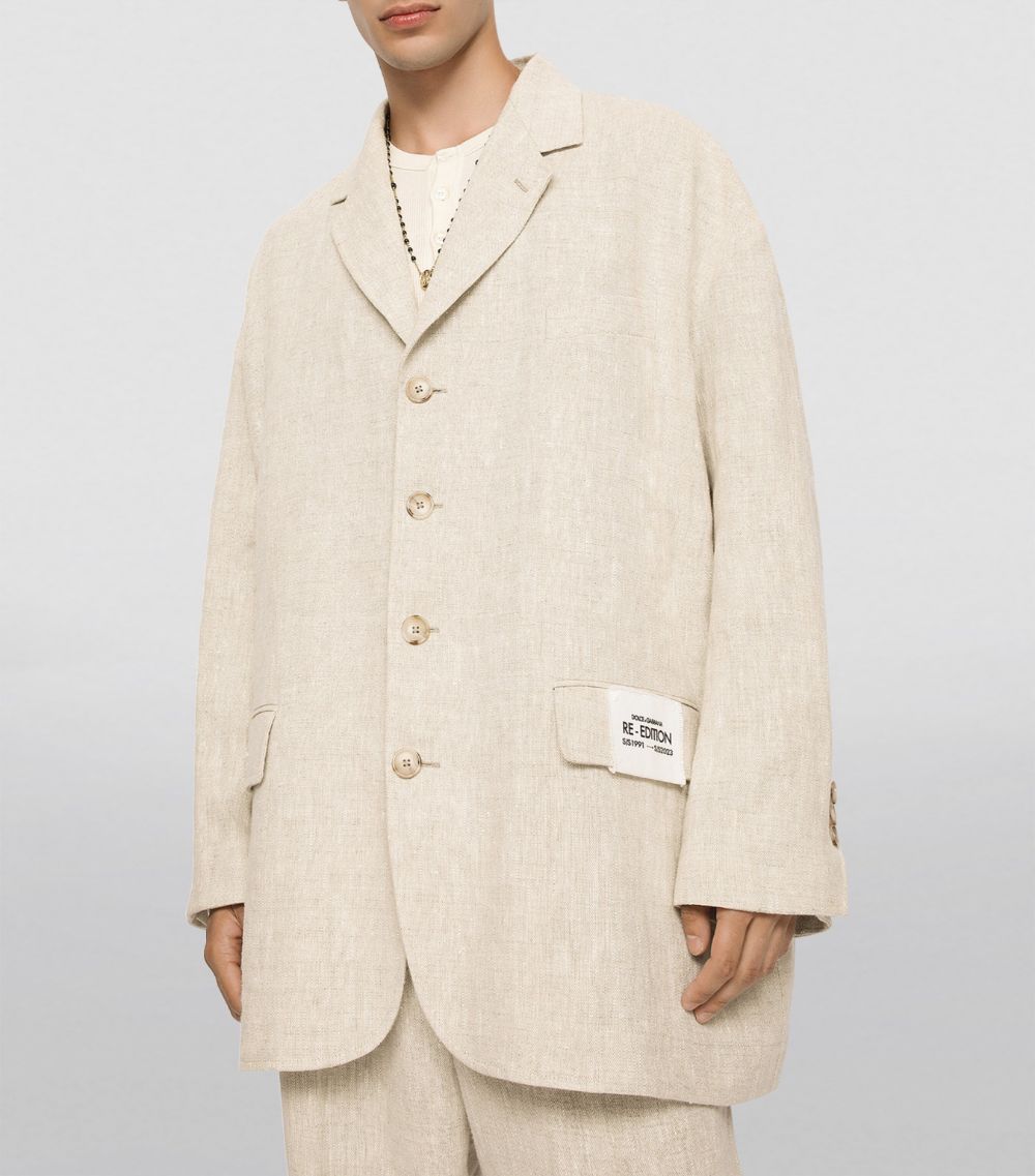 Dolce & Gabbana Dolce & Gabbana Linen Oversized Re-Edition Blazer