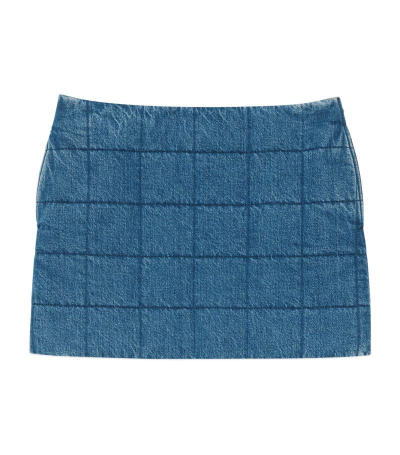 Gucci Gucci Quilted Denim Mini Skirt