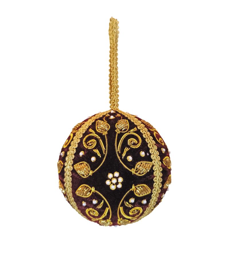 Harrods Harrods Velvet Embellished Bauble