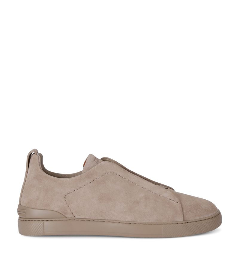 zegna Zegna Suede Triple Stitch Sneakers