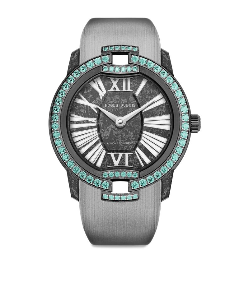 Roger Dubuis Roger Dubuis Carbon and Paraiba Tourmaline Velvet Watch 36mm