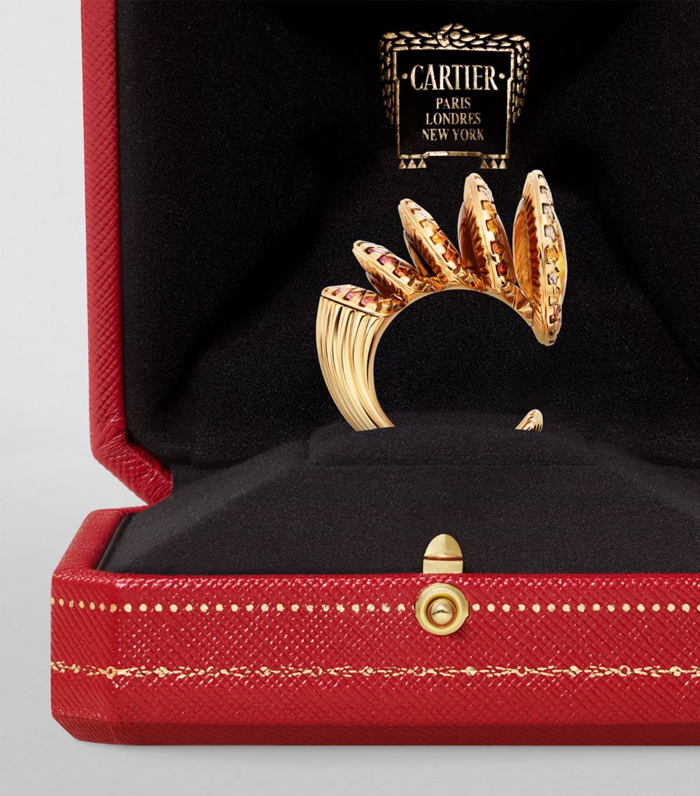 Cartier Cartier Rose Gold, Diamond And Mixed Stone Cartier Libre Polymorph Ring