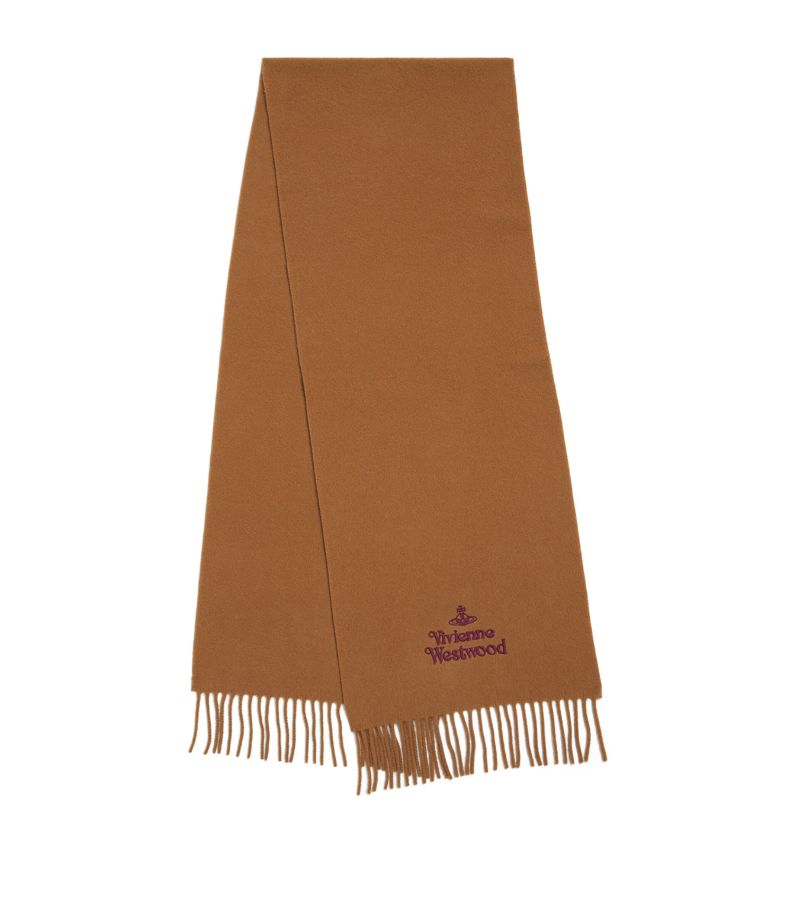 Vivienne Westwood Vivienne Westwood Wool Embroiderd Logo Scarf