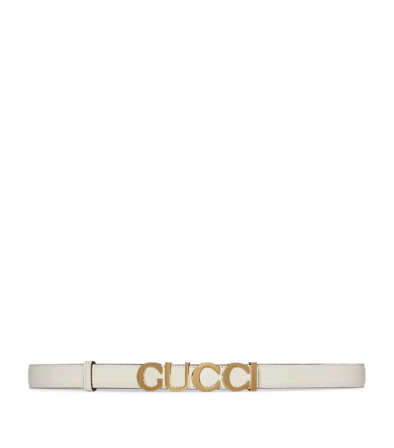 Gucci Gucci Leather Logo Belt