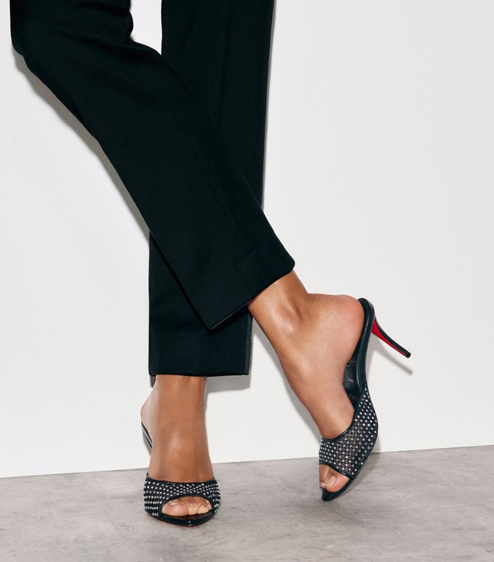 Christian Louboutin Christian Louboutin Apostropha Mesh Strass Mules 80