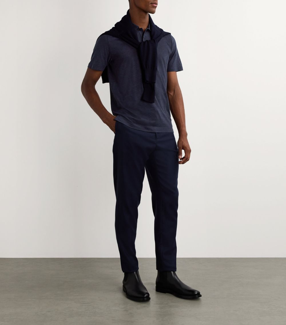 Canali Canali Cotton-Cashmere Blend Polo Shirt