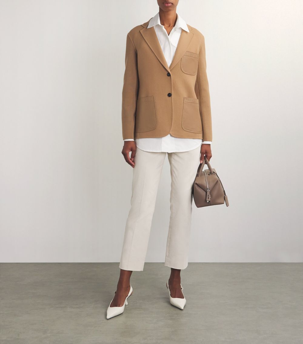 Weekend Max Mara Weekend Max Mara Wool Knitted Patch-Pocket Blazer