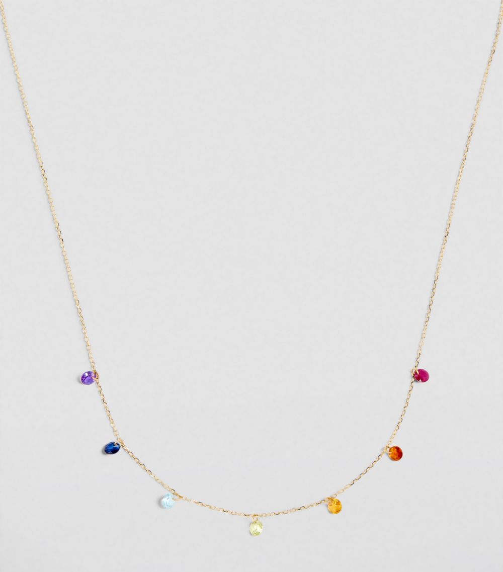 Persée Persée Yellow Gold And Sapphire Chakra Necklace