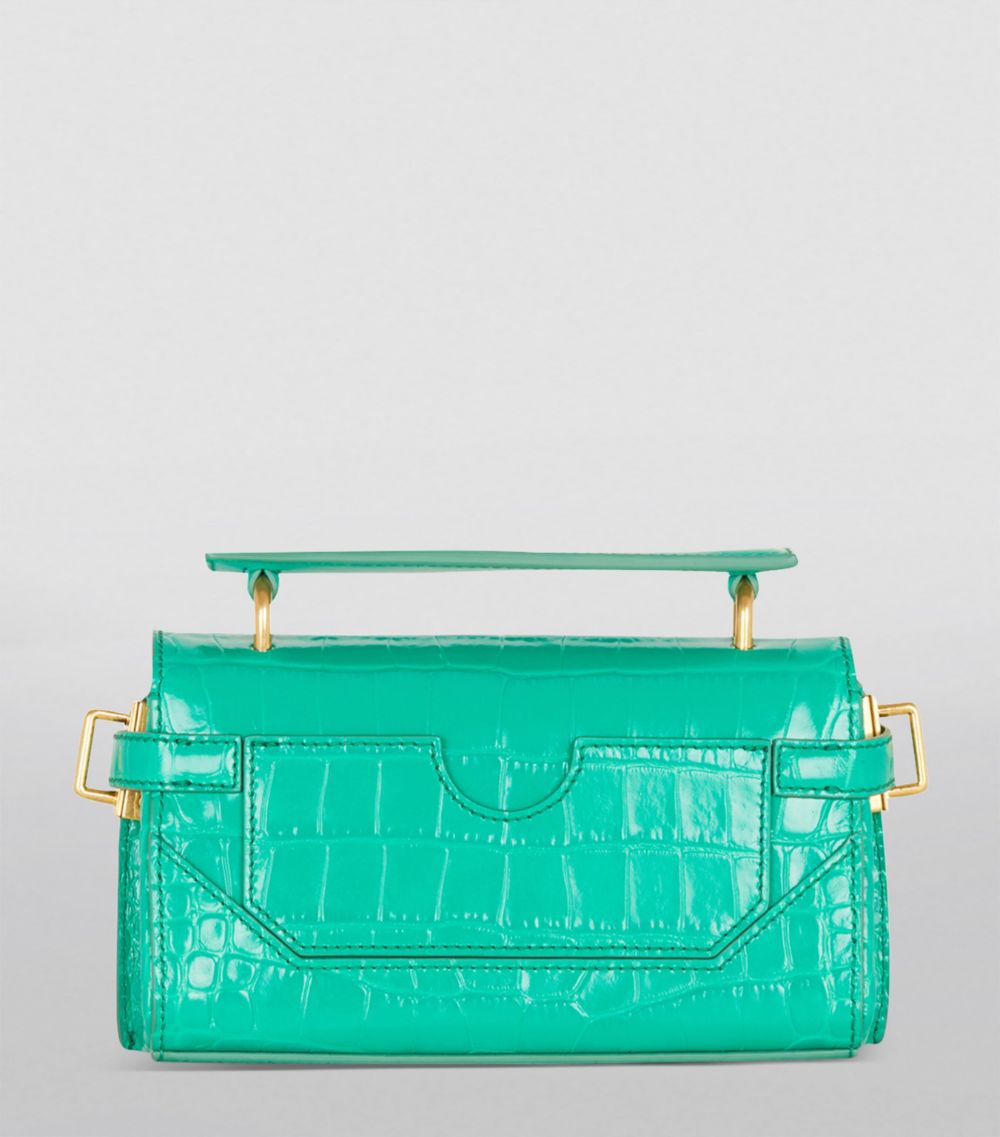 Balmain Balmain Croc-Embossed B-Buzz 19 Shoulder Bag