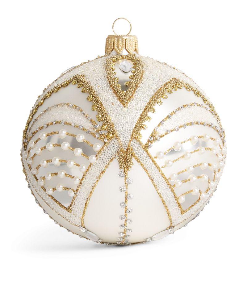 Harrods Harrods Glass Embellished Bauble (11Cm)