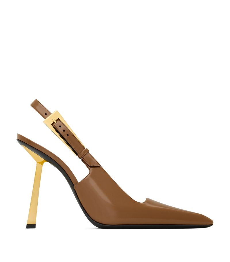 Saint Laurent Saint Laurent Leather Lee Slingback Pumps 110